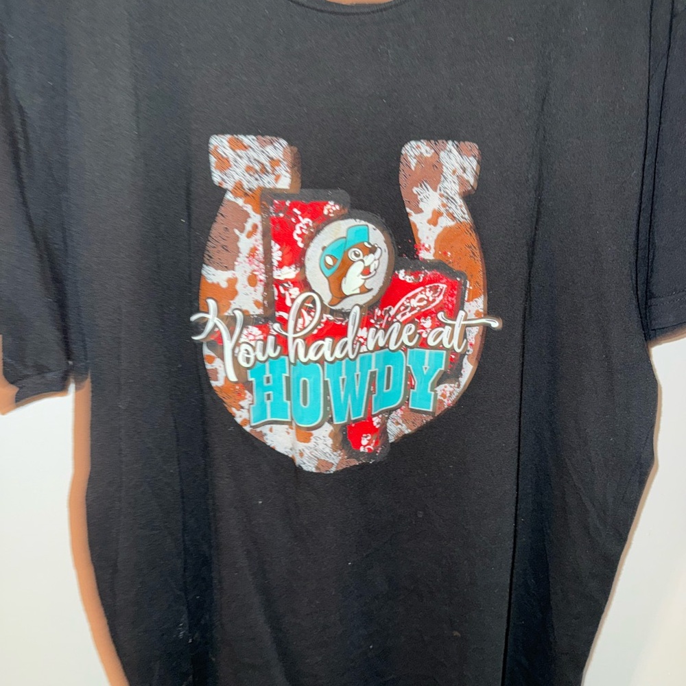 Black Graphic T-Shirt with Western Design